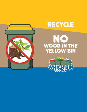Please place wood and other garden materials in the green lidded bin.
